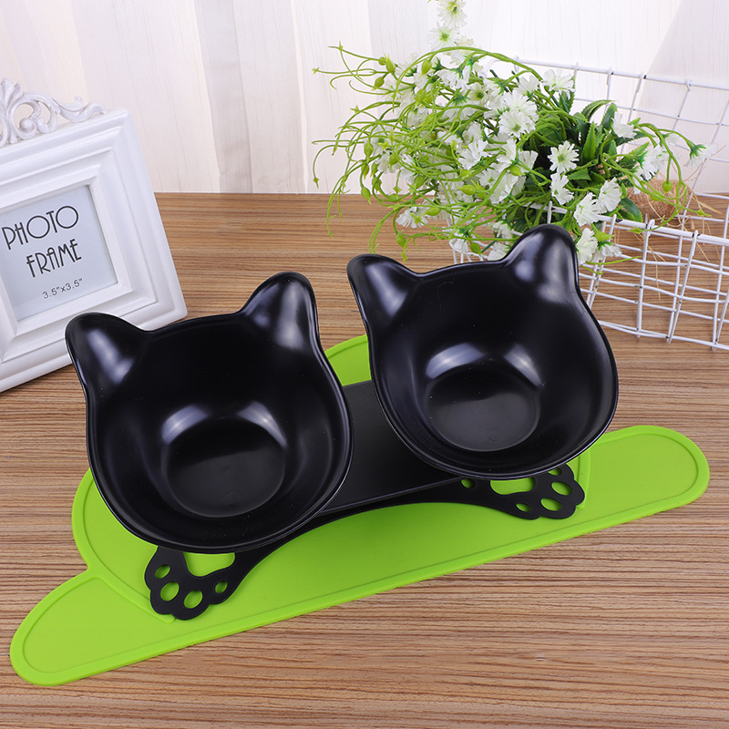Creative and personalized cat paw base animal-shaped cat and dog pet feeding basin and bowl mat in stock pic 1