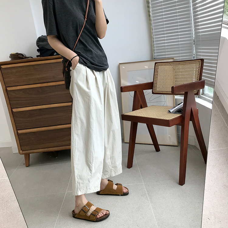 巨百搭轻薄透气酵洗棉小个子奶奶裤九分宽松显瘦休闲裤女夏季薄款详情39