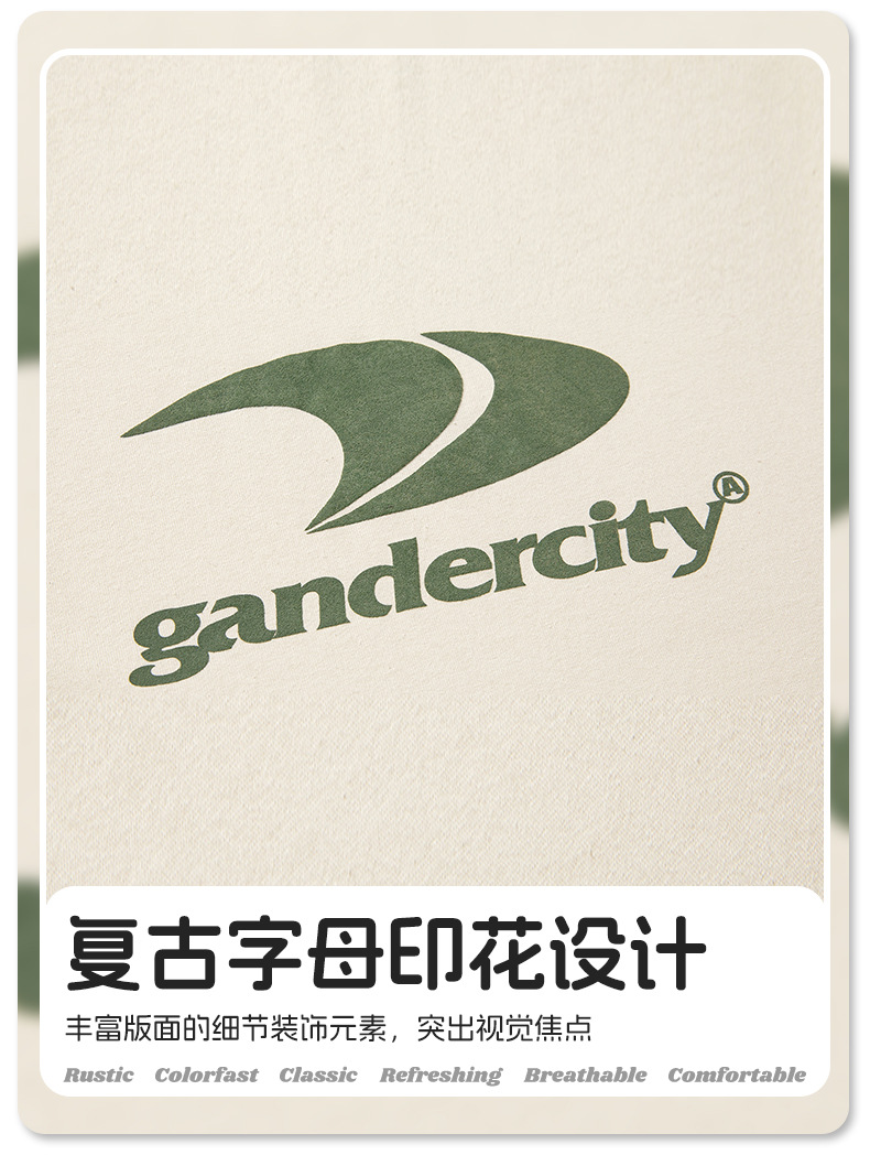 韩路男装 潮牌印花宽松短袖T恤男女夏季新款纯棉情侣美式复古体恤详情6