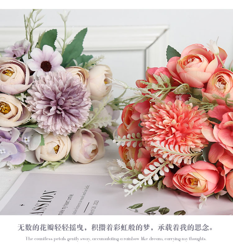 仿真花园林装饰工程户外居家摆件玫瑰厂家批发婚庆拍摄道具场景详情10