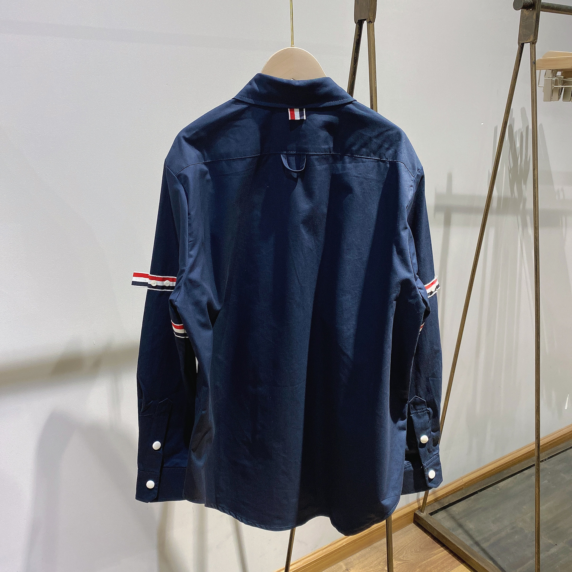 TB casual trendy brand poplin slim-fit solid white shirts for men and women, Oxford fabric shirts for women with long sleeves pic 114