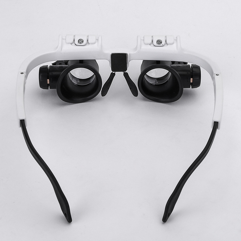 Three magnifications of head-mounted glasses, high-magnification mechanical watch repair, engraving, antique jewelry appraisal, LED light 9892H1 pic 18
