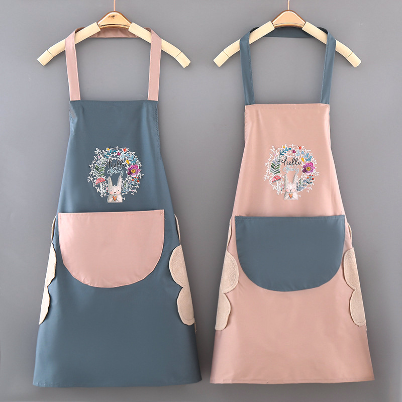 Wholesale of cotton and linen aprons for cross-border foreign trade advertising, Korean-style fashionable household work, restaurant waists, and home kitchen aprons pic 7