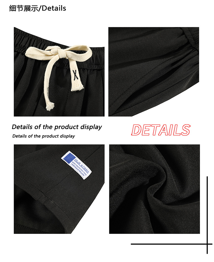 Ice silk shorts for men, summer thin basketball sports, quick-drying beach mid-length pants, loose workwear, casual 5-inch pants pic 11