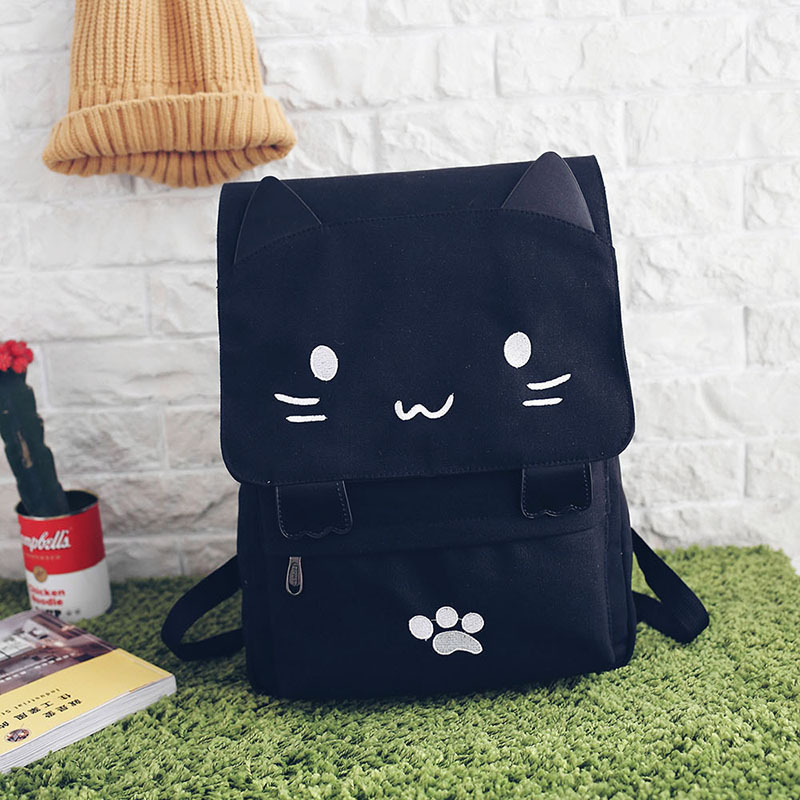 Wholesale Japanese-style cute three-dimensional cat large-capacity schoolbags, cute girls, pink and cute cartoon backpacks, backpacks for girls pic 40