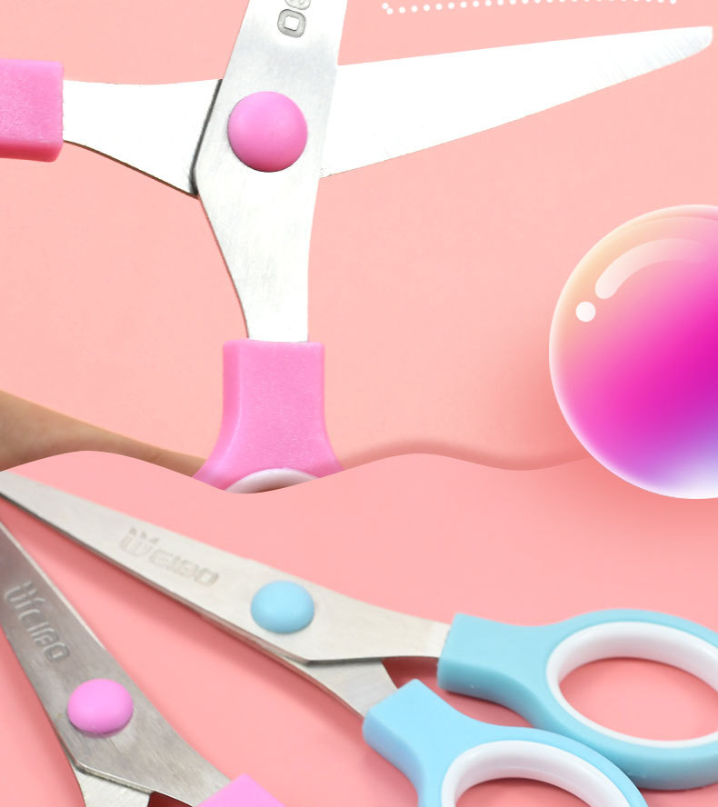 炜搏 创意卡通5英寸剪刀小巧可爱便携带学生剪刀儿童安全手工剪刀详情5