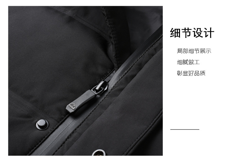 2024跨境爆款羽绒服男士秋冬中长连帽羽绒服男商务保暖羽绒外套潮详情8