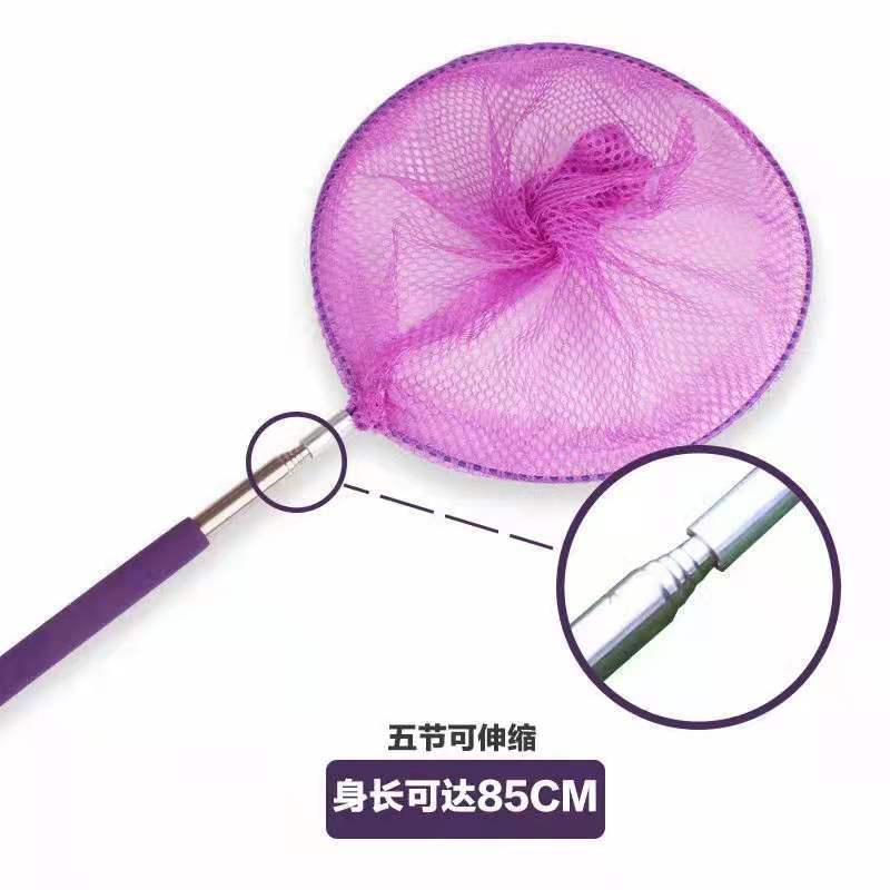 不锈钢伸缩捞渔网 儿童捕虫网蝴蝶网捞鱼网兜 伸缩网户外戏水玩具详情3