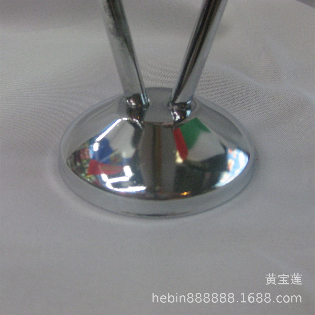 Wholesale of thick iron double-pole table flag stands for world national flag flags pic 2