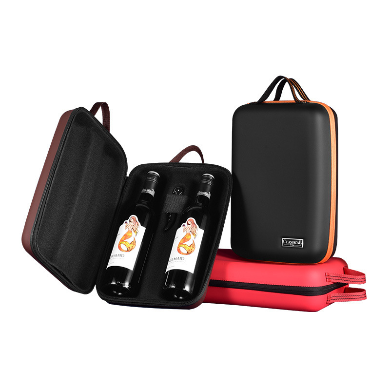 New double-bottle red wine box packaging, shockproof wine bag, soft wine box, wine casual wine bag, handbag pic 10