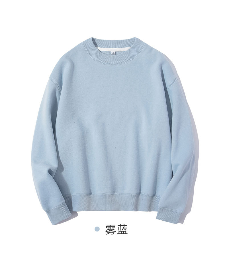 G321女式小领口落肩款宽松版套头卫衣涤棉抓绒详情6
