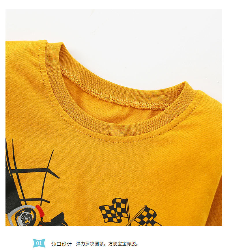 现货男童长袖T恤童装新品儿童男宝宝上衣休闲纯棉打底衫一件代发详情6