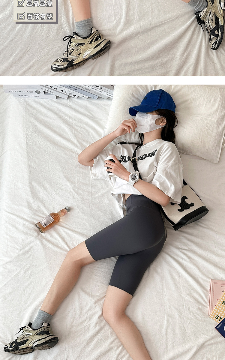 鲨鱼裤女外穿新款五分打底春秋骑行收腹提臀夏季薄款芭比瑜伽短裤详情21