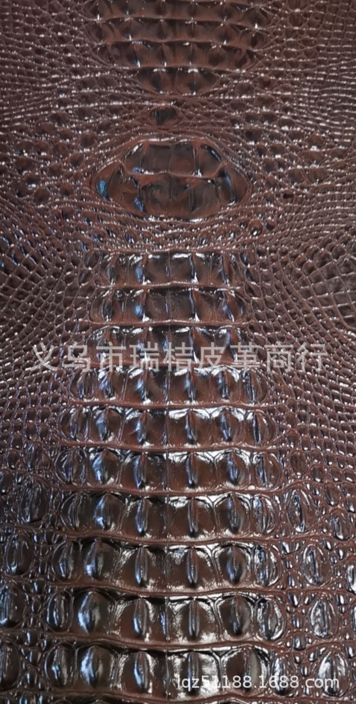 PVC spray-painted crocodile pattern bag leather, fashionable bag leather, spray-painted leather pic 6
