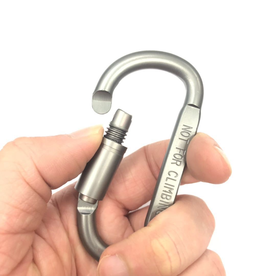 High-quality aluminum alloy mountaineering buckle D-shaped quick hanging, thickened hanging buckle D-shaped mountaineering buckle multi-functional quick hanging pic 15