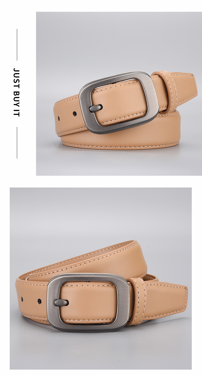女款真皮皮带 合金针扣牛皮带身耐用结实百搭搭配西裤牛仔裤潮流详情14