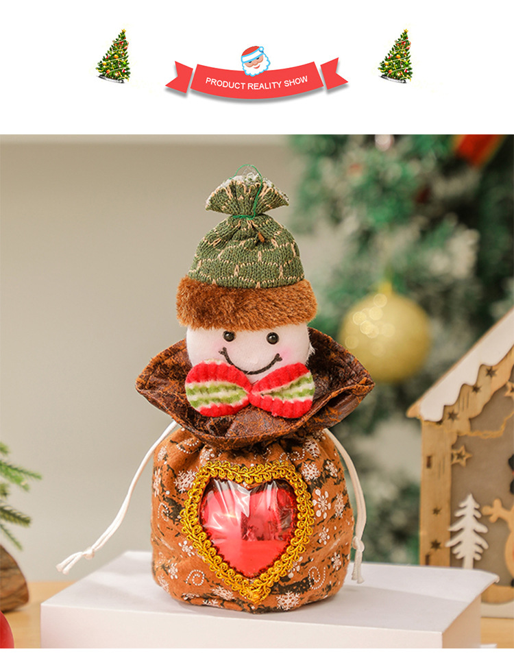 Christmas gift bags, apple bags, Christmas gift bags, plush candies, decorative items, elderly people, snowmen, deer bouquets pic 47