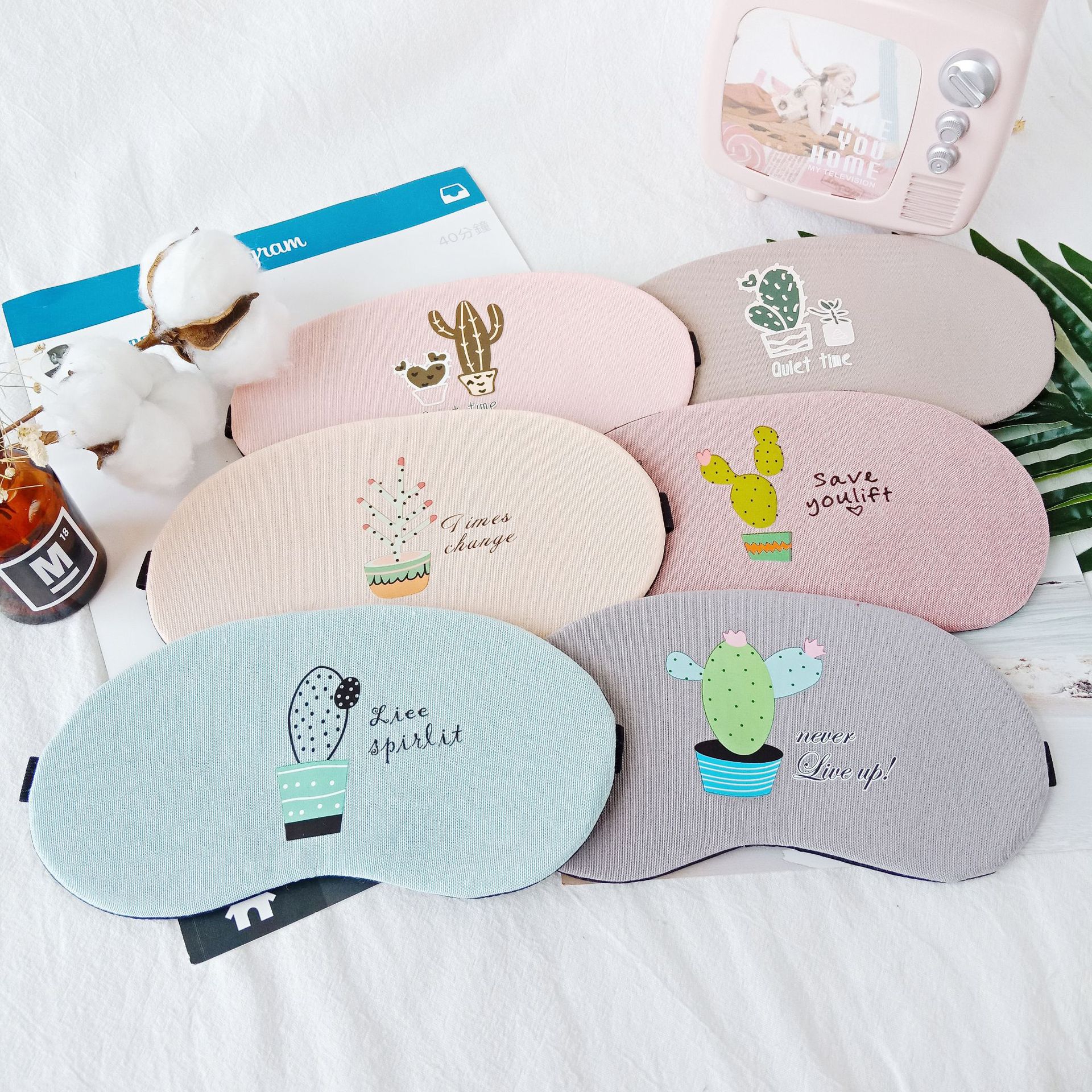 个性文字睡眠遮光男女眼罩冷热敷冰眼罩 棉麻透气护眼罩详情13