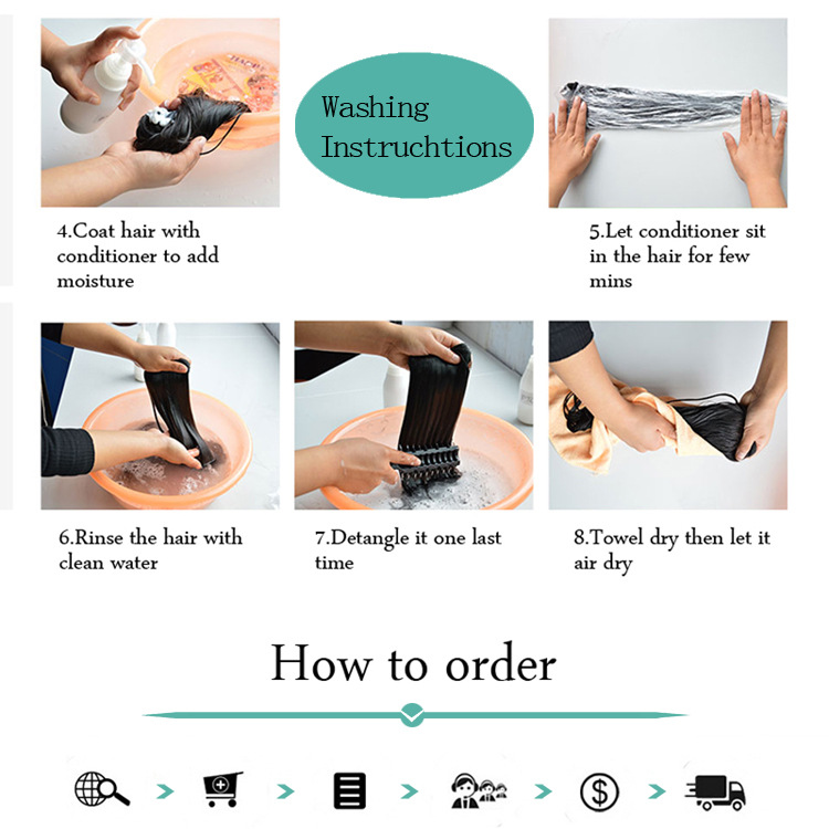 European and American wig invisible 613# nail human hair extension one-piece hair service pic 13