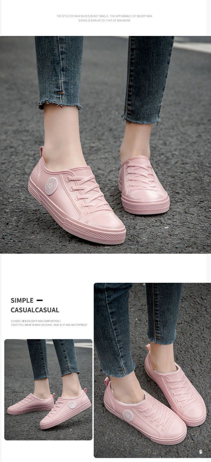 一件代发2024新款女雨鞋学生时尚低帮水鞋靴防滑短筒雨靴胶鞋套男详情9