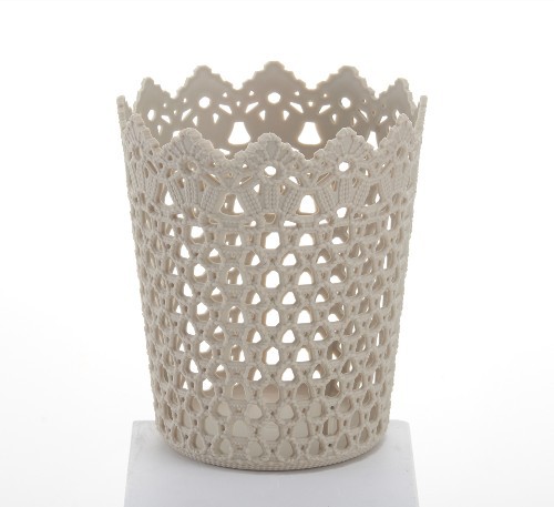 Desktop bucket storage basket storage frame, hollowed-out rattan woven paper basket storage bucket pic 4
