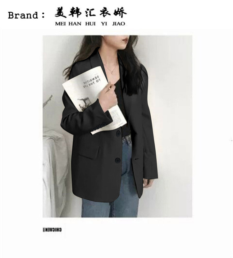 小西装外套女新款2022韩版春秋休闲宽松网红秋季西服上衣英伦风潮详情15