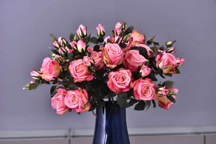 5 pieces of retro charred edge rose artificial flower decoration, artificial flower imitation dried flower, home soft decoration withered and dry, wedding Lanjin artificial rose wholesale pic 26