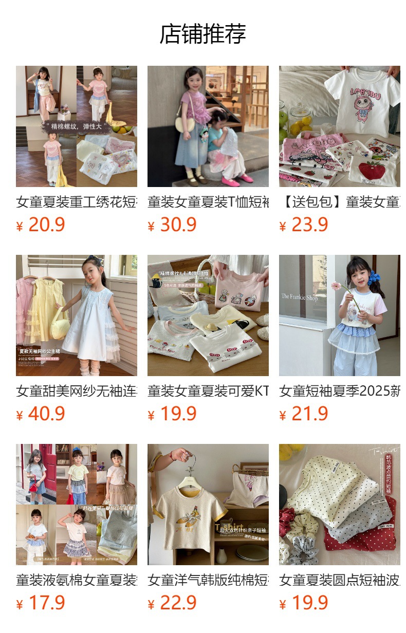 A new summer lace patchwork short-sleeved shirt for girls in 2025, a sweet and fashionable T-shirt for children pic 11