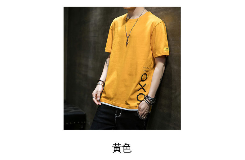 Short-sleeved T-shirt for men, Korean style, summer loose cotton T-shirt, cross-border new style, student bottom layer, half-sleeved shirt pic 28