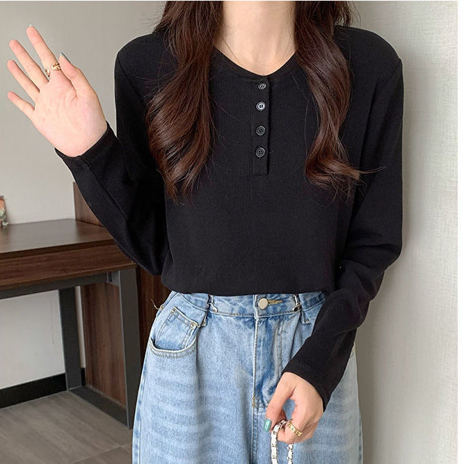 早秋长袖T恤女打底衫春秋内搭上衣小衫新款2022时尚休闲ins女装潮详情16