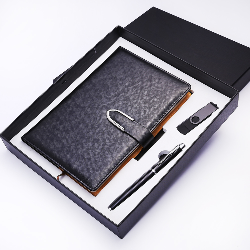 Business USB flash drive set, notebook gift, corporate annual meeting gift, notebook gift set, customized LOGO pic 5