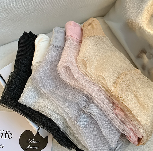 卡丝袜子女春夏薄中筒 女士夏季玻璃丝网眼透气长袜 诸暨水晶袜详情8