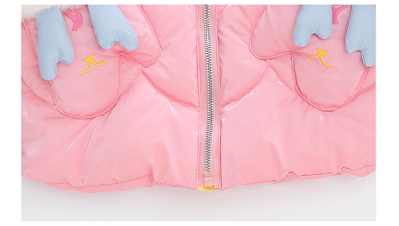 Thickened cotton-padded jacket for girls 2023, stylish deer antler cotton-padded jacket, long coat for little girls, winter cartoon cotton-padded jacket pic 25