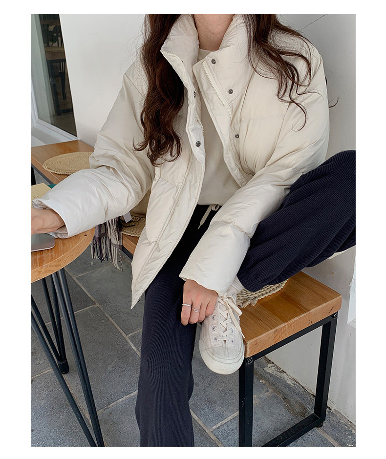 TG90% White duck down thickened down jacket for Women 2021 Winter New stand-up Collar Coat 15580(same style as 13519) pic 15