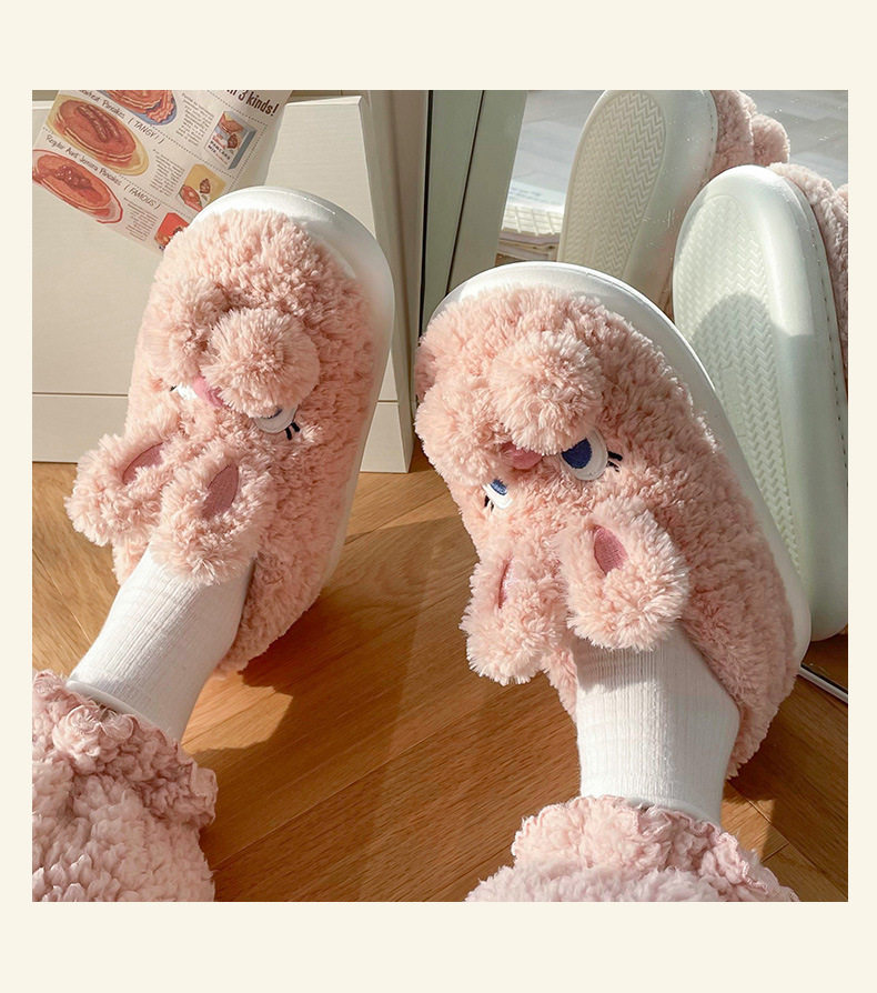 棉拖鞋女孩冬季可爱兔子棉拖居家室内保暖防滑包跟踩屎感棉拖女冬详情9