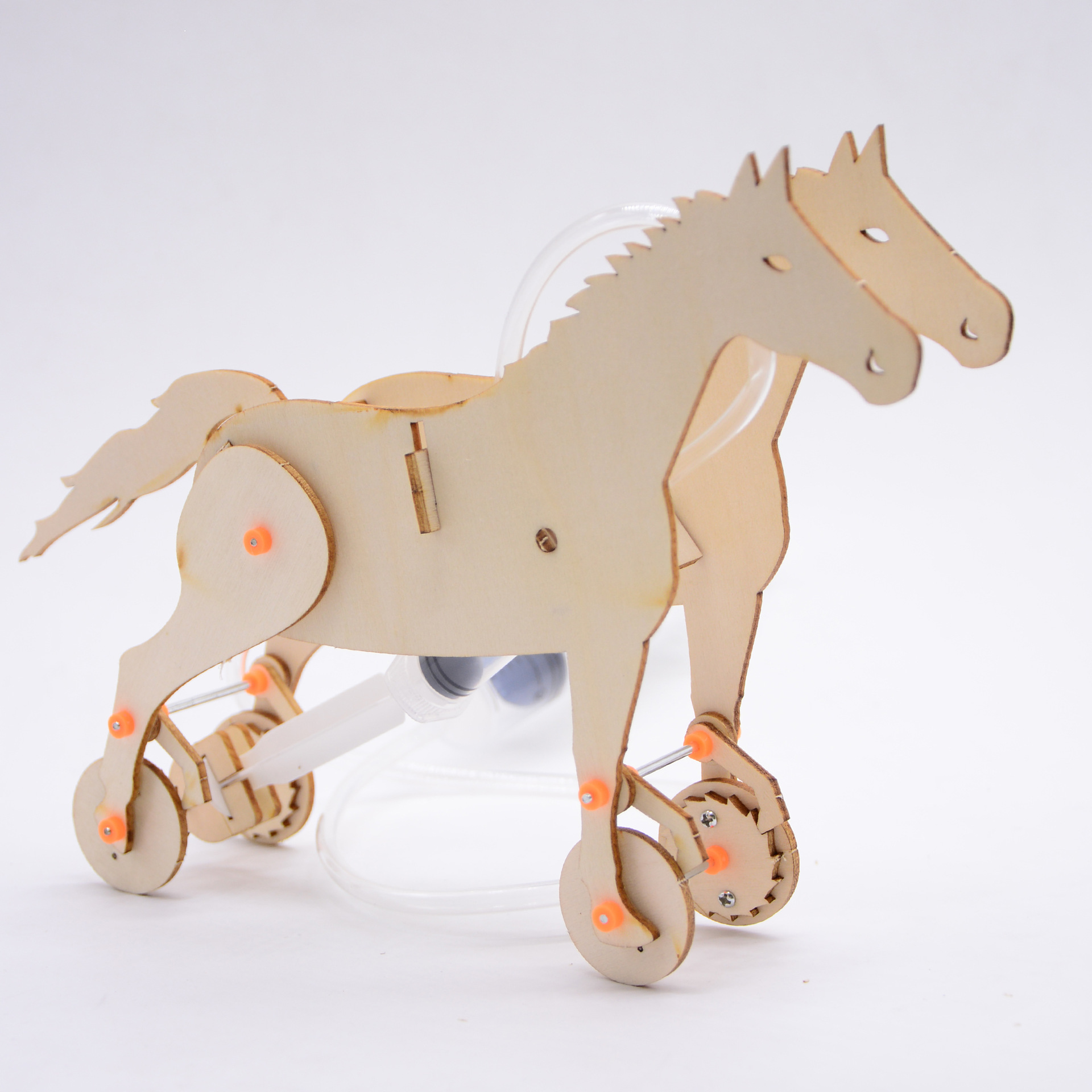 The running Red Hare Horse, a small pneumatic horse, is an intellectual and brain-stimulating assembly toy model for primary and secondary school students and a handicraft material pic 6