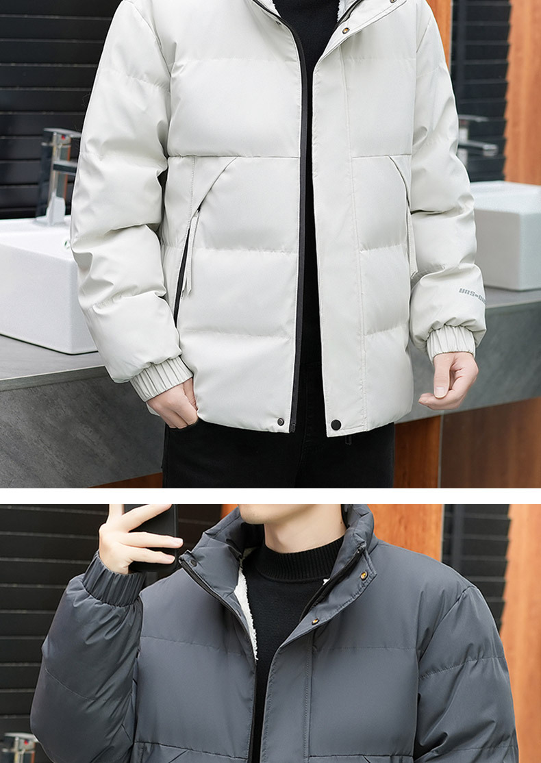 冬季立领时尚休闲帅气棉衣男青年高端潮流保暖加厚棉短款棉袄外套详情14