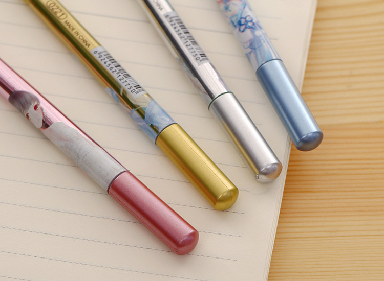 Wholesale of creative cartoon comb-shaped gel pens, black gel pens, signature pens, student gel pens, stationery and school supplies pic 6