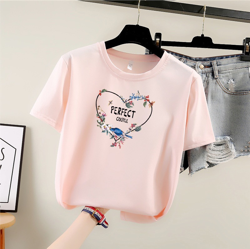 2023夏季新款韩版短袖t恤女潮学生休闲圆领上衣大码女装跨境外贸详情18