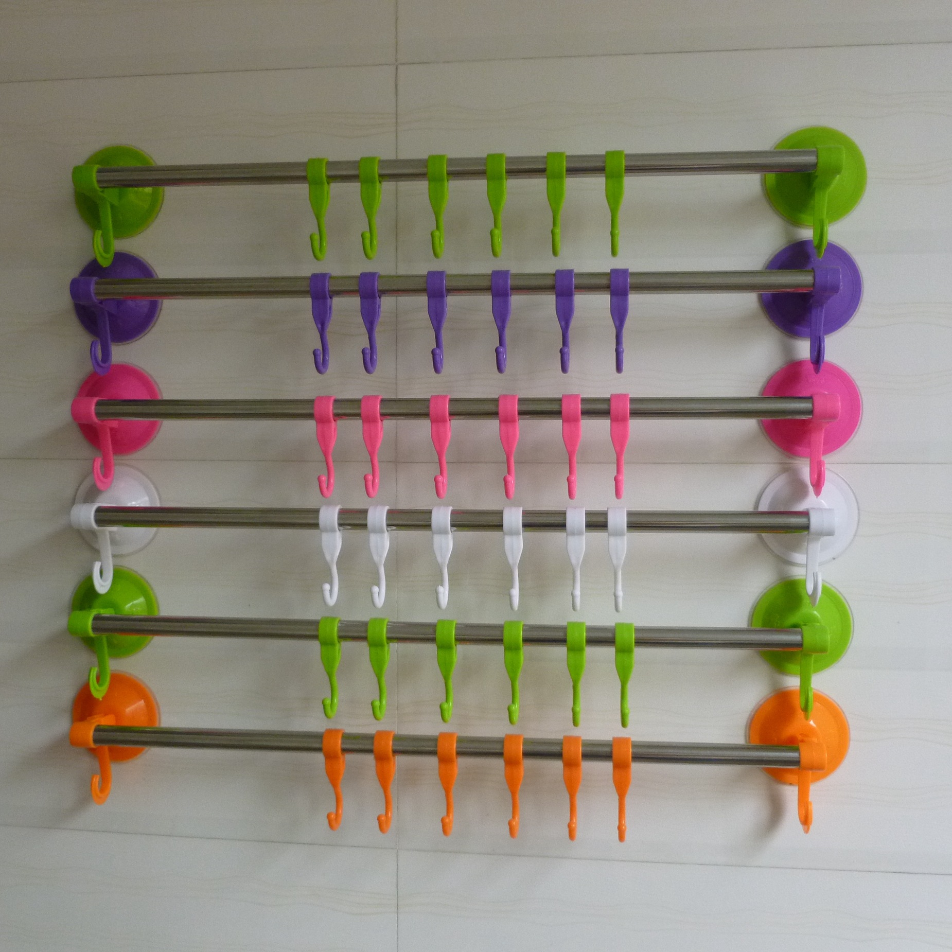 Suction cup towel rack manufacturer, powerful vacuum suction cup single-pole towel rack, street stall supply, free advertisement recording pic 3