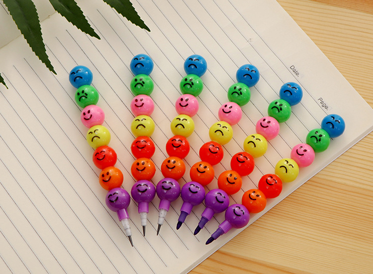 Creative 7-section Expression sugar-coated haws, pencils, crayons, student pencils, stationery, school supplies wholesale manufacturer pic 6