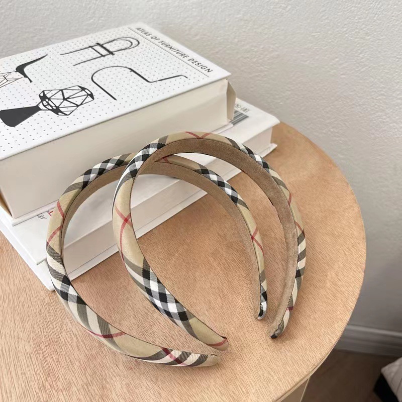 复古格纹高级感发箍女气质百搭洗脸头箍时尚法式掰掰夹发卡头饰详情4