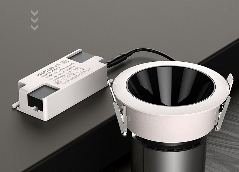 Small hill anti-glare spotlight led embedded home living room ceiling smart three-color variable light ceiling cob wholesale pic 40