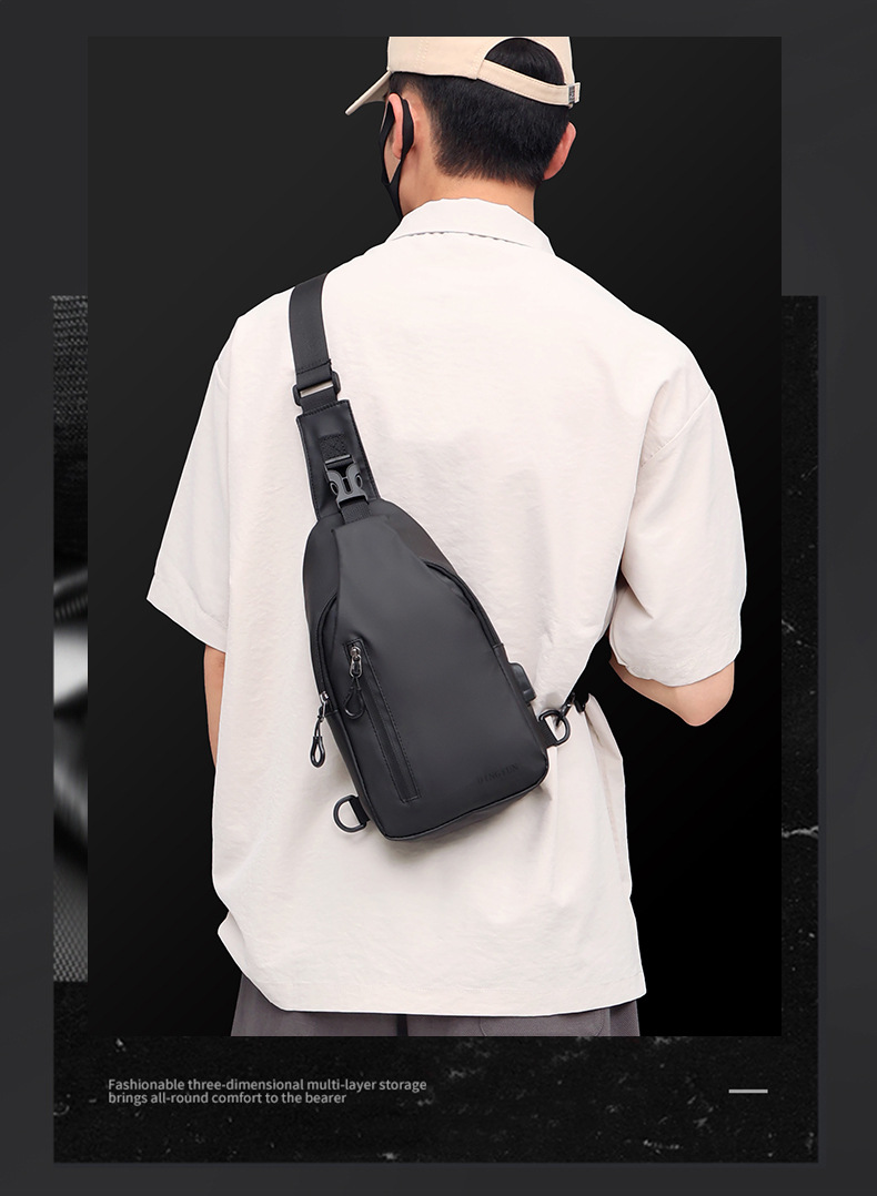 男包新款户外大容量男士胸包时尚简约休闲潮流单肩斜挎包批发代发详情19