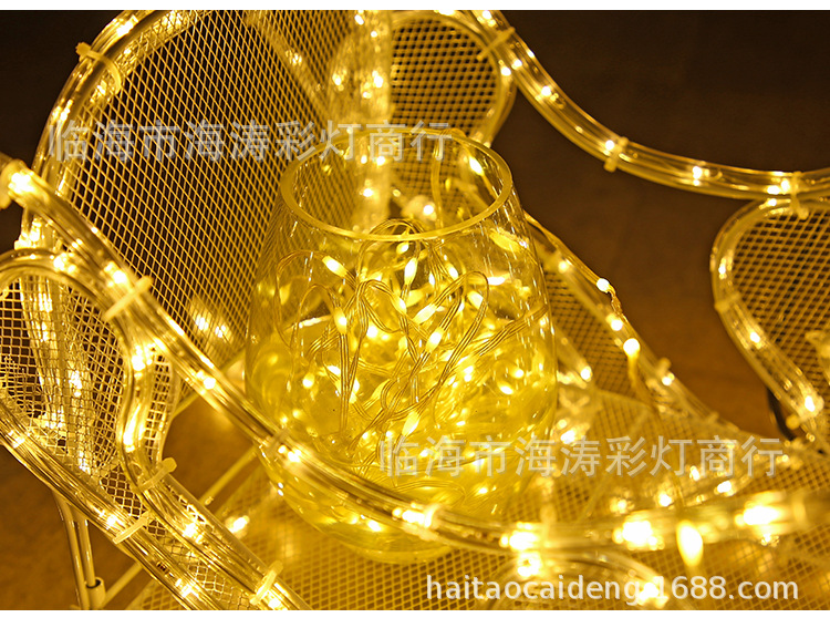 Small colored lights, flashing lights, string lights, starry sky outdoor waterproof low-voltage tree lights, garden lights, string led solar leather wire lights pic 33