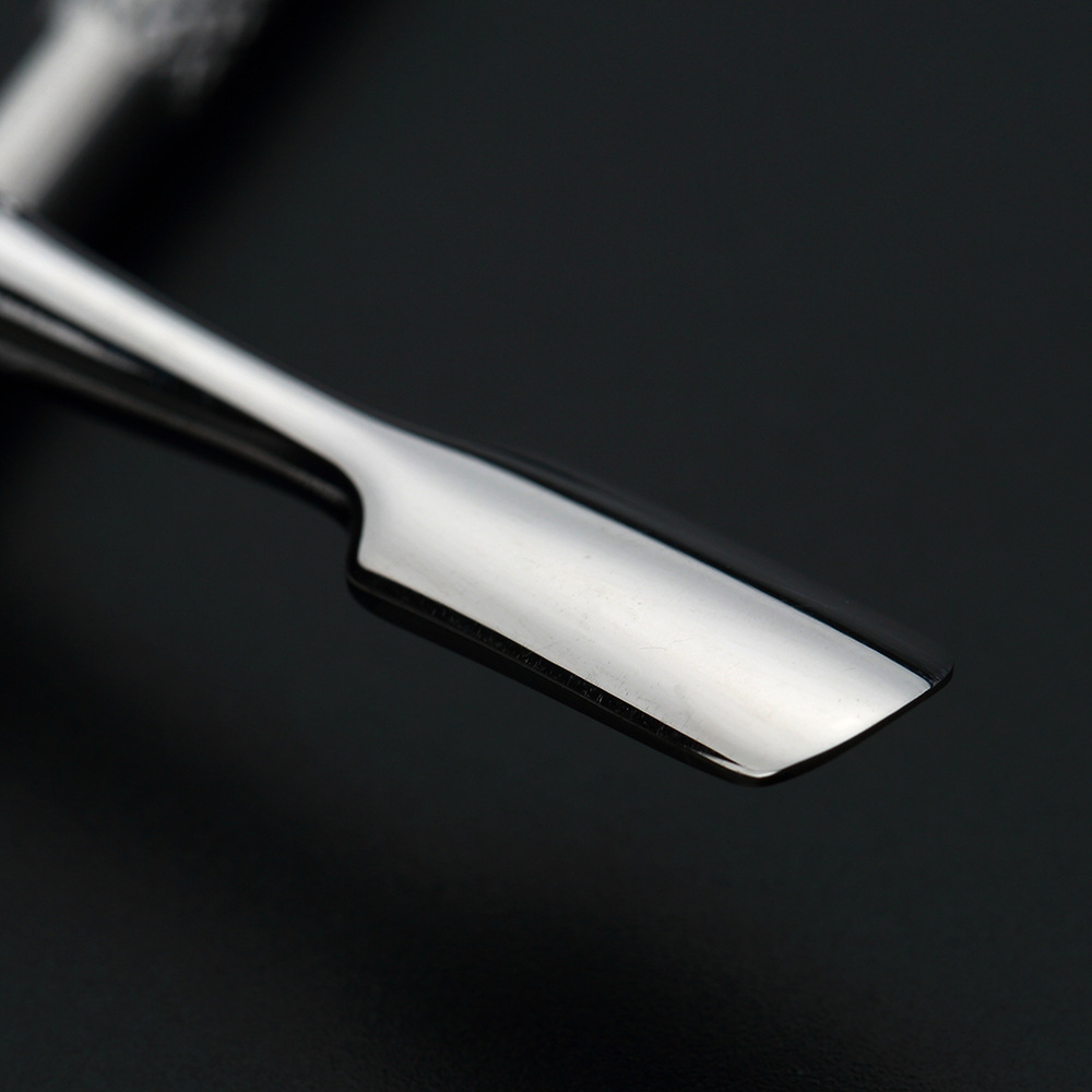 美甲工具死皮推美甲工具卸甲刨刀不锈钢镜光双头两用钢推现货批发详情5