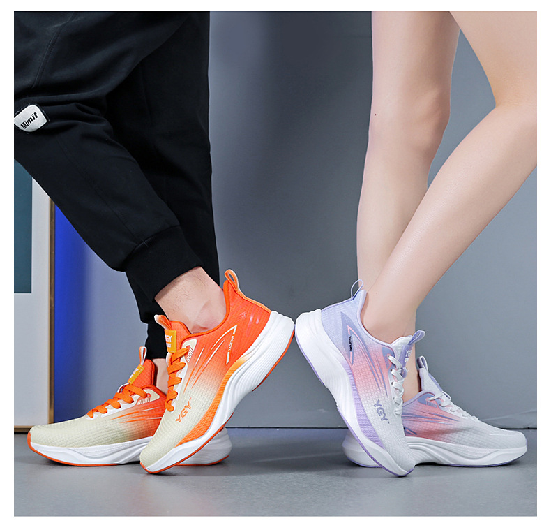 新款男女飞织网面鞋透气轻便跑步防滑运动鞋软底广场舞鞋健身鞋详情36