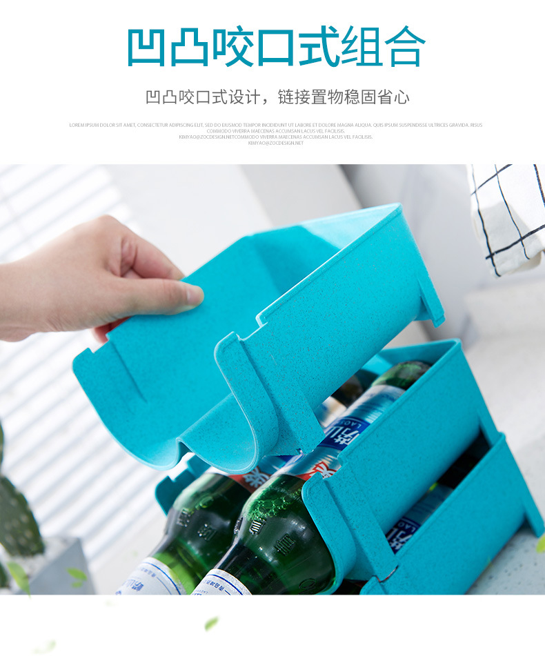 19 New refrigerator beer and beverage storage box, can stackable refrigeration storage rack, kitchen bottle and can organization rack pic 45