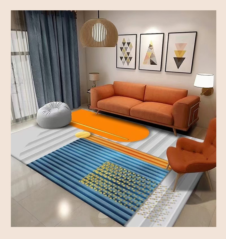 北欧风地毯地垫床边地毯入户门垫脚垫满铺客厅地毯 家用地毯地垫详情8
