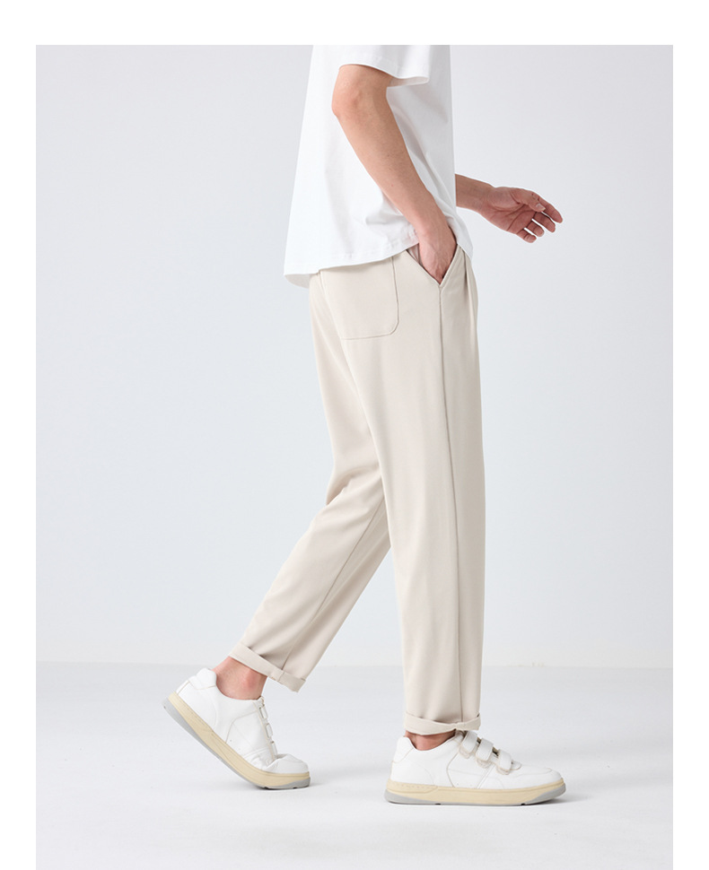 墨麦客华夫格肌理休闲裤男2023夏季新款松紧腰凉感男士裤子90656详情22